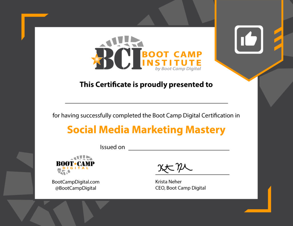 Social Media Marketing Certification Boot Camp Institute